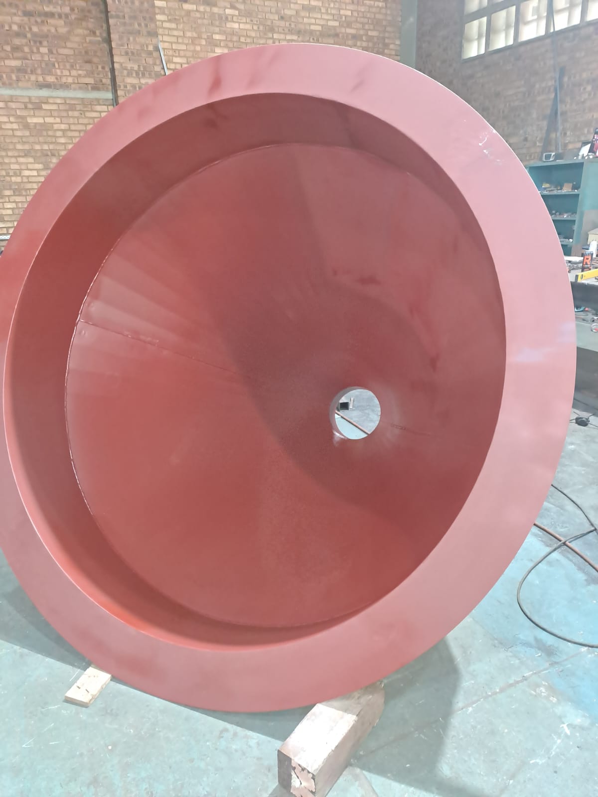 Large fabricated impeller in the workshop